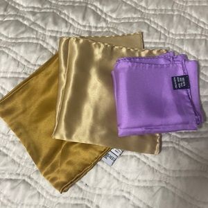 Square pocket bumdle of 3. Italian Silk.